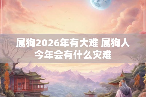 属狗2026年有大难 属狗人今年会有什么灾难