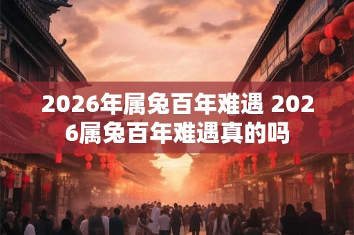 2026年属兔百年难遇 2026属兔百年难遇真的吗 2026年属兔百年难遇 2026属兔百年难遇真的吗
