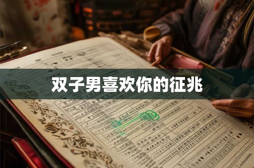 双子男喜欢你的征兆