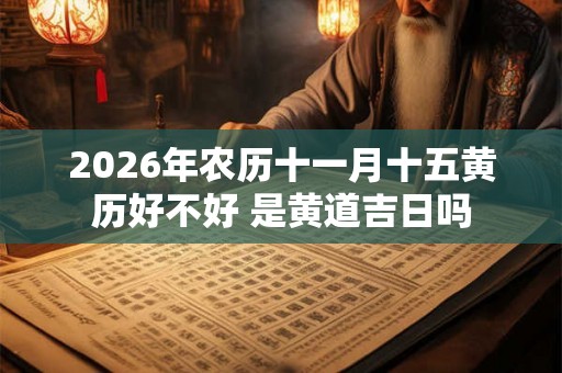 2026年农历十一月十五黄历好不好 是黄道吉日吗