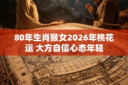 80年生肖猴女2026年桃花运 大方自信心态年轻