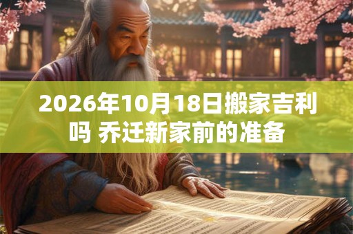2026年10月18日搬家吉利吗 乔迁新家前的准备