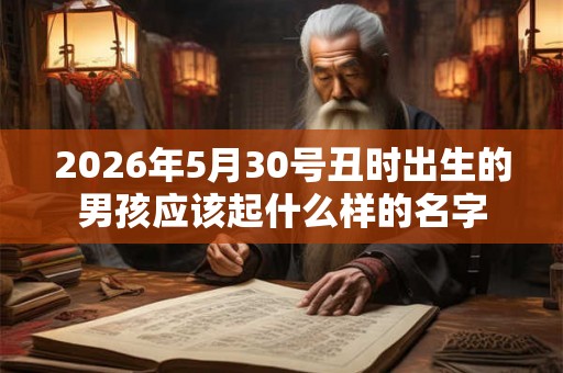 2026年5月30号丑时出生的男孩应该起什么样的名字