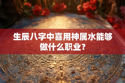 生辰八字中喜用神属水能够做什么职业？