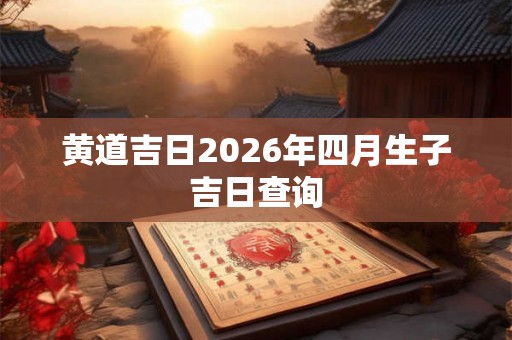 黄道吉日2026年四月生子吉日查询