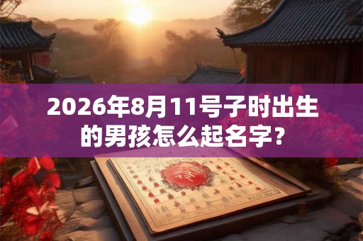 2026年8月11号子时出生的男孩怎么起名字？