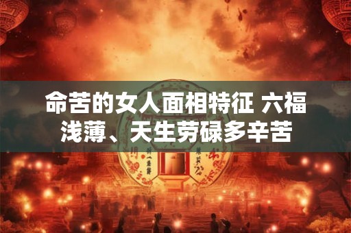 命苦的女人面相特征 六福浅薄、天生劳碌多辛苦 命苦的女人面相特征 六福浅薄、天生劳碌多辛苦