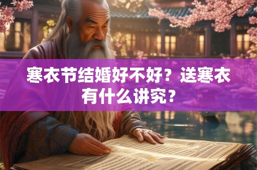 寒衣节结婚好不好？送寒衣有什么讲究？