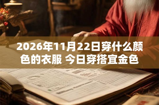 2026年11月22日穿什么颜色的衣服 今日穿搭宜金色