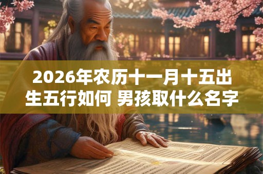 2026年农历十一月十五出生五行如何 男孩取什么名字寓意好