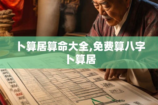 卜算居算命大全,免费算八字卜算居