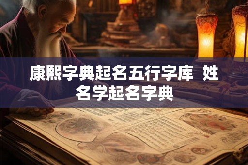 康熙字典起名五行字库  姓名学起名字典