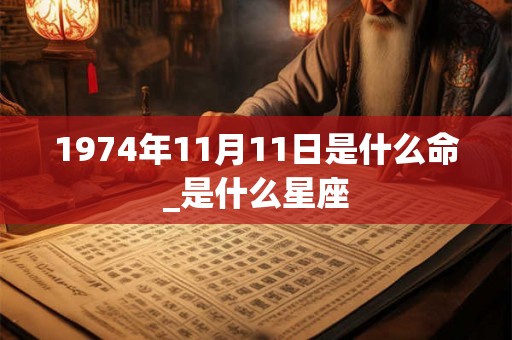 1974年11月11日是什么命_是什么星座