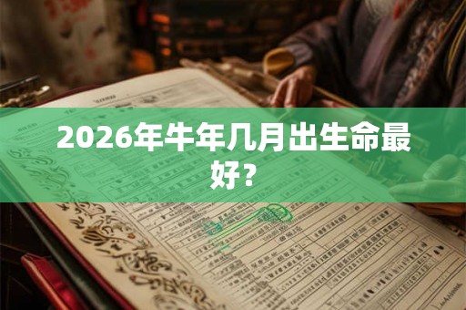 2026年牛年几月出生命最好？