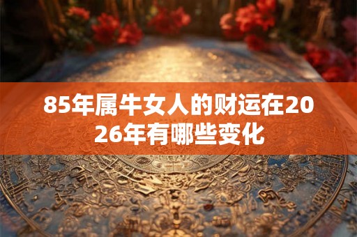 85年属牛女人的财运在2026年有哪些变化