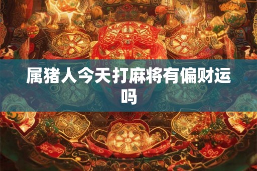 属猪人今天打麻将有偏财运吗