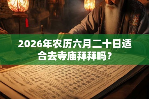 2026年农历六月二十日适合去寺庙拜拜吗? 2026年农历六月二十日适合去寺庙拜拜吗?