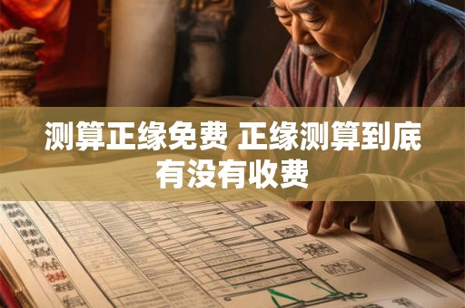测算正缘免费 正缘测算到底有没有收费