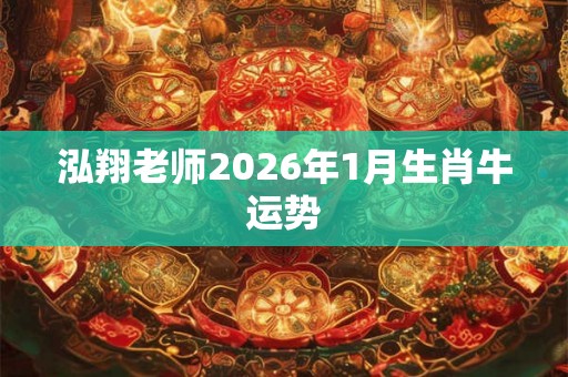 泓翔老师2026年1月生肖牛运势