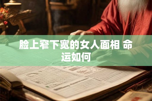 脸上窄下宽的女人面相 命运如何