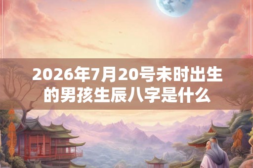 2026年7月20号未时出生的男孩生辰八字是什么