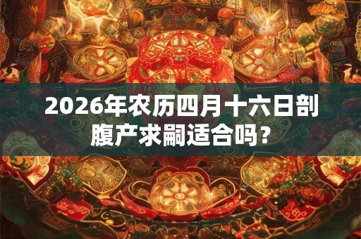 2026年农历四月十六日剖腹产求嗣适合吗？