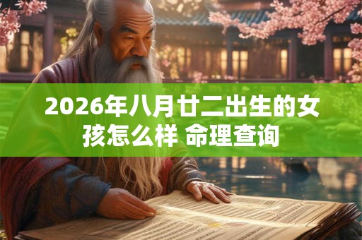 2026年八月廿二出生的女孩怎么样 命理查询