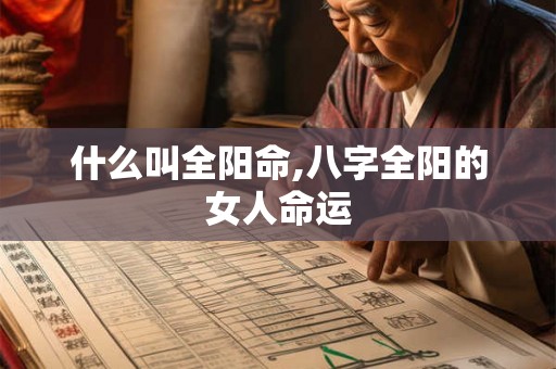 什么叫全阳命,八字全阳的女人命运
