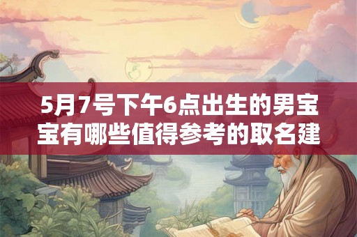 5月7号下午6点出生的男宝宝有哪些值得参考的取名建议