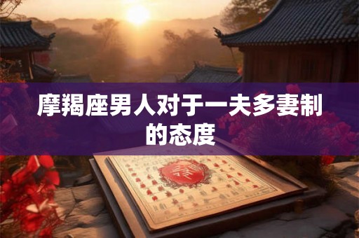 摩羯座男人对于一夫多妻制的态度