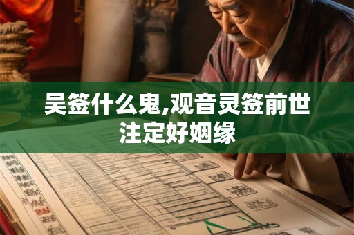吴签什么鬼,观音灵签前世注定好姻缘