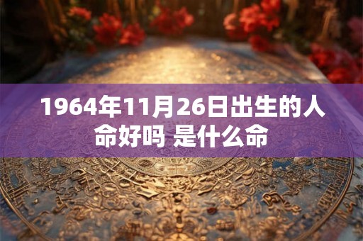 1964年11月26日出生的人命好吗 是什么命 1964年11月26日出生的人命好吗 是什么命