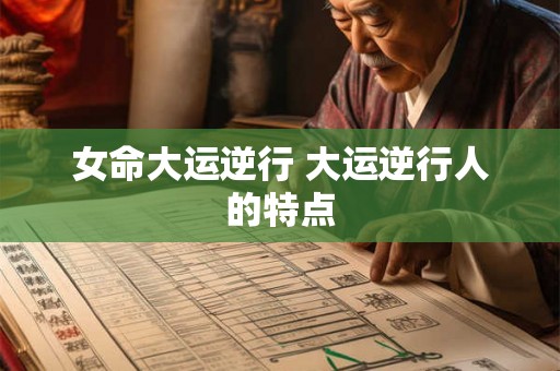 女命大运逆行 大运逆行人的特点