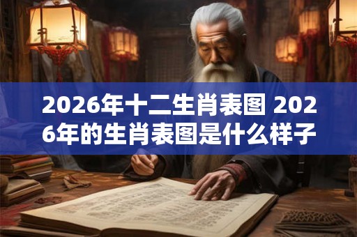2026年十二生肖表图 2026年的生肖表图是什么样子