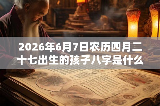 2026年6月7日农历四月二十七出生的孩子八字是什么