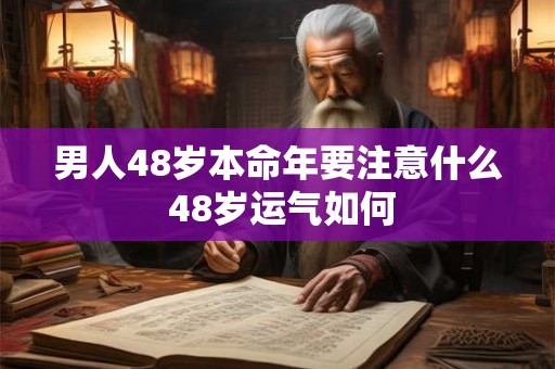 男人48岁本命年要注意什么 48岁运气如何