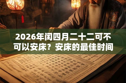 2026年闰四月二十二可不可以安床？安床的最佳时间？