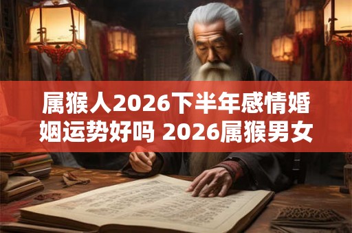属猴人2026下半年感情婚姻运势好吗 2026属猴男女的婚姻运势详解 属猴人2026下半年感情婚姻运势好吗 2026属猴男女的婚姻运势详解