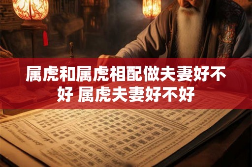 属虎和属虎相配做夫妻好不好 属虎夫妻好不好