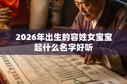 2026年出生的容姓女宝宝起什么名字好听