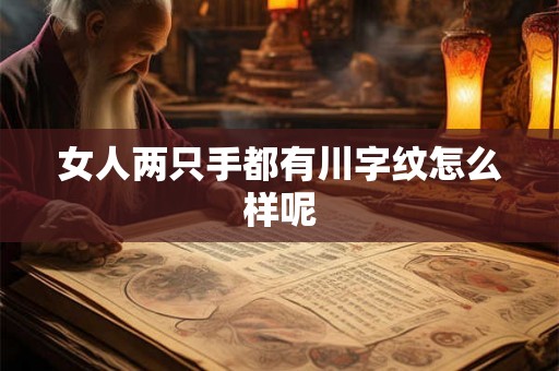 女人两只手都有川字纹怎么样呢