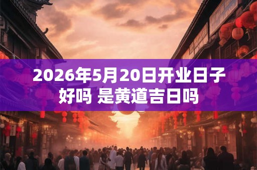2026年5月20日开业日子好吗 是黄道吉日吗
