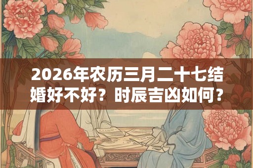 2026年农历三月二十七结婚好不好？时辰吉凶如何？