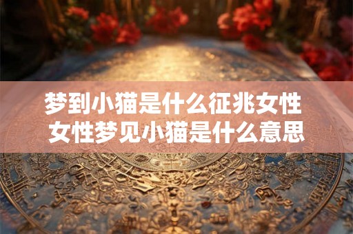 梦到小猫是什么征兆女性 女性梦见小猫是什么意思 梦到小猫是什么征兆女性 女性梦见小猫是什么意思