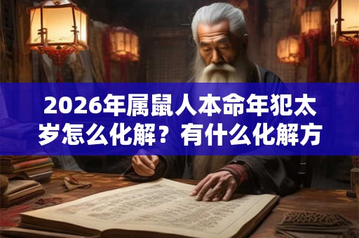 2026年属鼠人本命年犯太岁怎么化解？有什么化解方法？