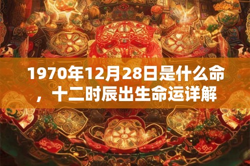 1970年12月28日是什么命,十二时辰出生命运详解 1970年12月28日是什么命,十二时辰出生命运详解