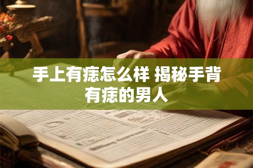 手上有痣怎么样 揭秘手背有痣的男人