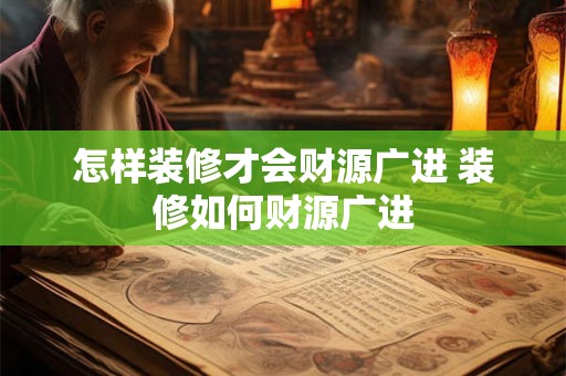 怎样装修才会财源广进 装修如何财源广进