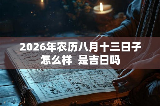 2026年农历八月十三日子怎么样 是吉日吗 2026年农历八月十三日子怎么样 是吉日吗