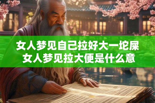 女人梦见自己拉好大一坨屎 女人梦见拉大便是什么意思